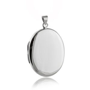 Sterling Silver Oval Locket 2 Photos
